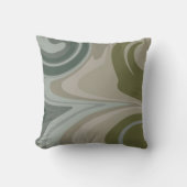 Camo Geïnspireerd Groen en Blauw Modern Kussen (Voorkant)