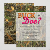 Camo Gender onthult uitvindingen - Buck of Doe Kaart (Voorkant / Achterkant)