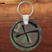camo Geocache sleutelhanger (Voorkant)