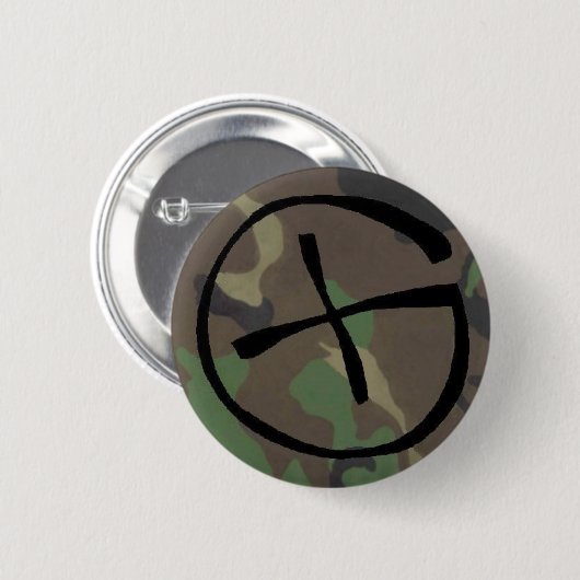 camo, Geocaching Ronde Button 5,7 Cm (Voorkant /achterkant)