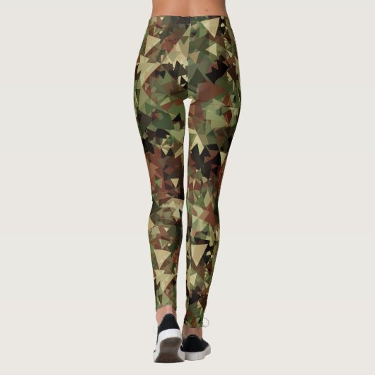 Camo Geometric Pattern Leggings (Achterkant)
