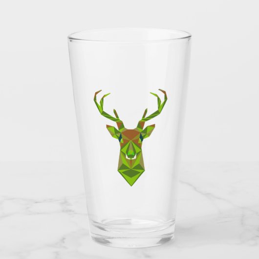 Camo Geometrisch Hertenhoofd Glas (Voorkant)