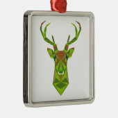 Camo Geometrisch Hertenhoofd Metalen Ornament (Rechts)