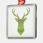 Camo Geometrisch Hertenhoofd Metalen Ornament (Links)