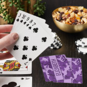 Camo gepersonaliseerd paars pokerkaarten (Insitu)