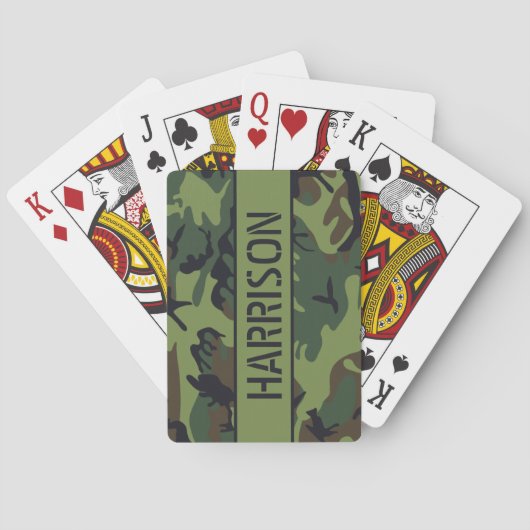 Camo gepersonaliseerd pokerkaarten (Achterkant)
