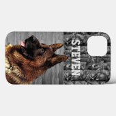 Camo German Shepherd Dog Animal Name Case-Mate iPhone Case (Achterkant (horizontaal))