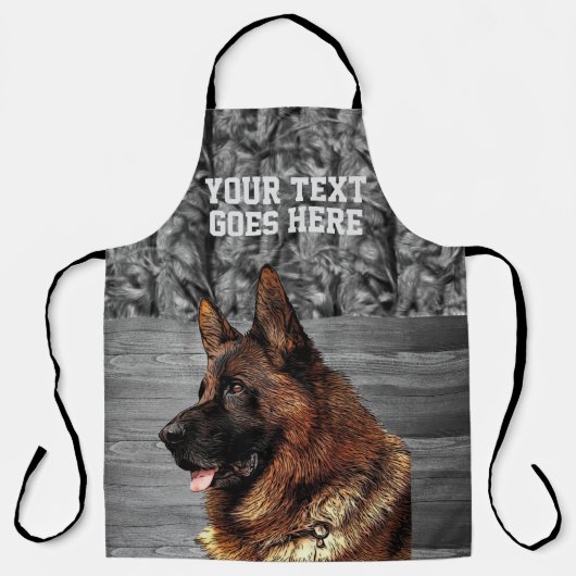 Camo German Shepherd Dog Groomer Animal Trainer Schort (Voorkant)