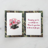 Camo Gevlekt Hart voor Moederdag Kaart (Binnen)