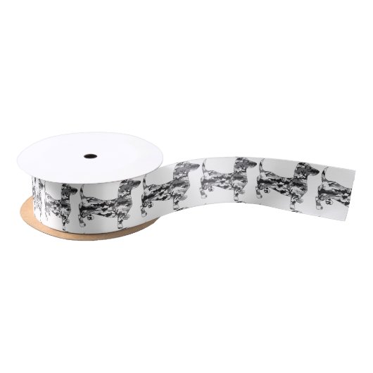 Camo-Gray-Doxie Satijnen Lint (Spoel)