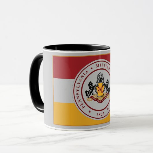 + CAMO GRAY-Mok met PMC-Logo Mok (Voorkant links)