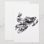 Camo Gray Sled op zwarte kopie Briefpapier (Voorkant / Achterkant)