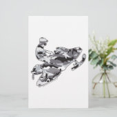 Camo Gray Sled op zwarte kopie Briefpapier (Staand voorkant)