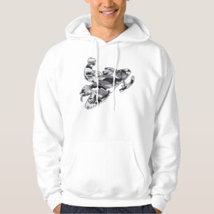 Camo Gray Sled op zwarte kopie Hoodie