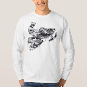 Camo Gray Sled op zwarte kopie T-shirt