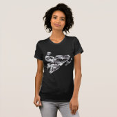 Camo Gray Sled op zwarte kopie T-shirt (Voorkant volledig)