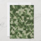 Camo Green Army Mannen Birthday Party Invitation Kaart (Achterkant)