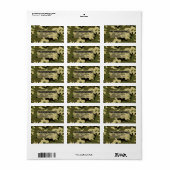 Camo Green, Brown, Tan, Black  Address Label (Full Sheet)