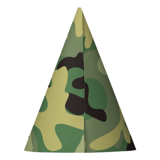 Camo Green | Verjaardag leger Feesthoedjes (Achterkant)