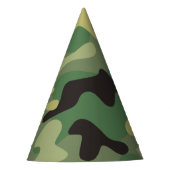 Camo Green | Verjaardag leger Feesthoedjes (Voorkant)