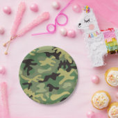Camo Green | Verjaardag leger Papieren Bordje (Feest)