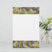 Camo Greens & Browns Briefpapier (Staand voorkant)
