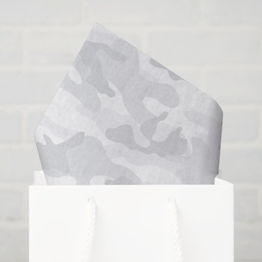Camo Grey Pattern Modern Military Gift Wrapping Tissuepapier (Cadeauzakje)