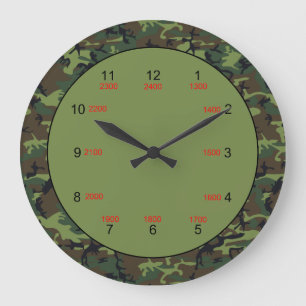 Camo Groene militaire tijdklok Grote Klok