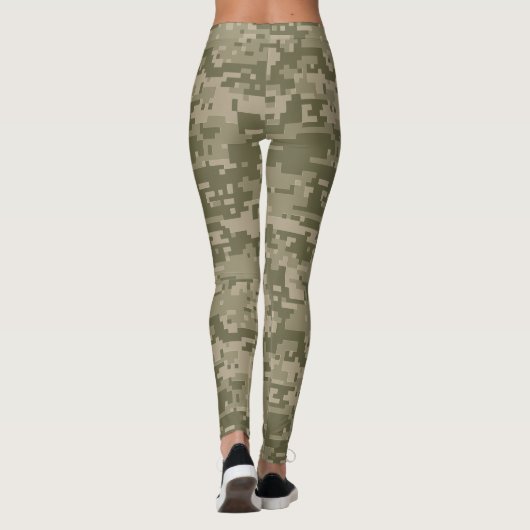 Camo | Groene Pixel Camouflage Leggings (Achterkant)