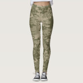 Camo | Groene Pixel Camouflage Leggings (Voorkant)