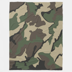 Camo, grote fleece deken