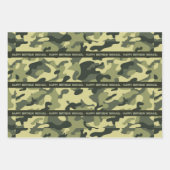 Camo Happy Birthday Persoonlijke naam en tekst 3 Inpakpapier Vel (Voorkant 2)