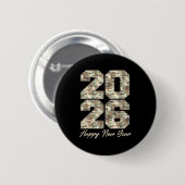 Camo Happy New Year Party 2026 Family Matching Cos Ronde Button 5,7 Cm (Voorkant /achterkant)