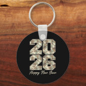 Camo Happy New Year Party 2026 Family Matching Cos Sleutelhanger (Voorkant)