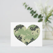 Camo Heart Briefkaart (Staand voorkant)