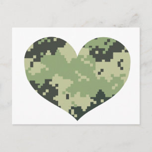 Camo Heart Briefkaart