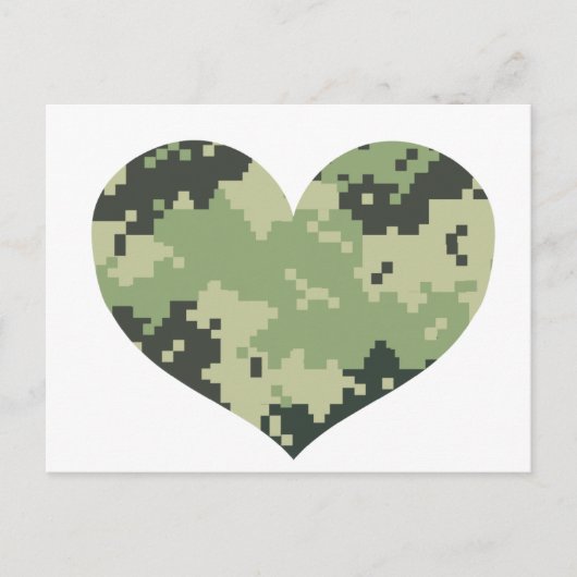Camo Heart Briefkaart (Voorkant)
