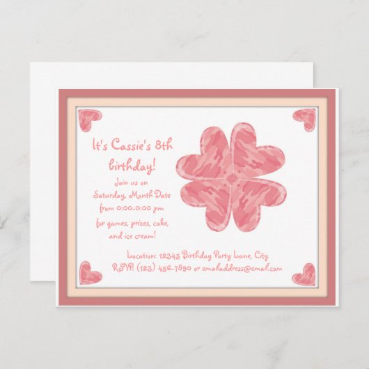 Camo Heart Kaart (Voorkant / Achterkant)