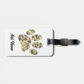 Camo hondenpootafdruk bagagelabel (Achterkant horizontaal)