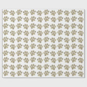 Camo hondenpootafdruk cadeaupapier (Vlak)