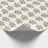 Camo hondenpootafdruk cadeaupapier (Hoek)