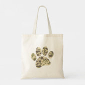 Camo hondenpootafdruk tote bag (Achterkant)