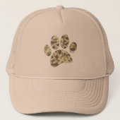Camo hondenpootafdruk trucker pet (Voorkant)