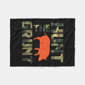 Camo Hunt De Grunt Hog  Wilde Zwijnen Jacht Fleece Deken (Voorkant (Horizontaal))