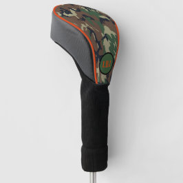 Camo Hunter Monogram Golf Head Hoesje personaliser Golfheadcover