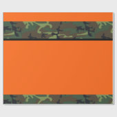 Camo Hunter Oranje rapping Paper Cadeaupapier (Vlak)