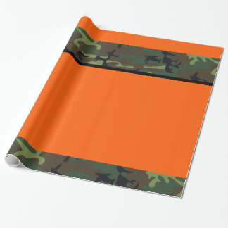 Camo Hunter Oranje rapping Paper Cadeaupapier