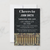 Camo Hunting AmBirthday Party Mannen Invitations Kaart (Achterkant)