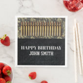 Camo Hunting Ammo Verjaardagsfeest Mannen Napkins Servet (Insitu)