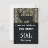 Camo Hunting Birthday Party Mannen Invitations Kaart (Voorkant)